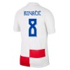 Original Trikotsatz Kroatien Kovacic 8 Heimtrikot EURO 2024 Für Kinder